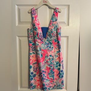 Lilly Pulitzer Cassa Shift Dress Tiki Gypsea Pink Women's Size 0